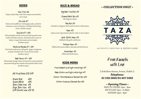 tazu menu|Tazu, Anvers